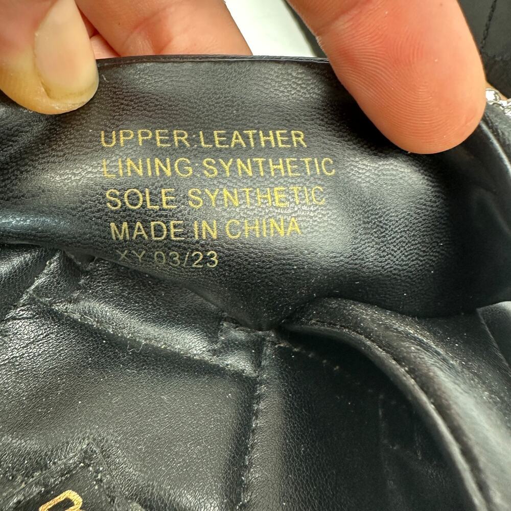 Kurt Geiger London Orson Cross Strap Leather Platform Sandals Women's 37 Black - Picture 10 of 13